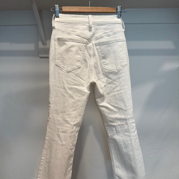 J. Crew Petite White High Rise Crop Flare Crop Jean - Picture 3 of 5